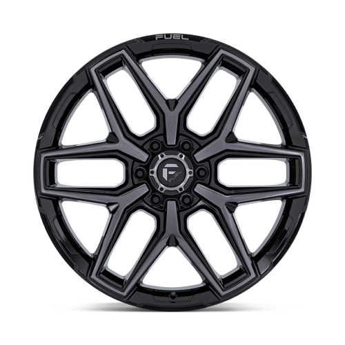 (1PC) Fuel Flux 20X10 6X135 Black Gray -18mm Wheel Rim 20 Inch - Foto 5 di 9