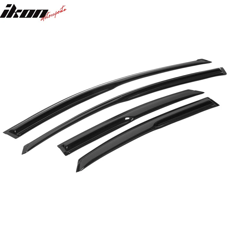 Se adapta a 00-07 Ford Focus Sedán Estilo Mugen Cinta en 4 piezas Ventana Visera Ventilación Protector de lluvia Foto 3 de 4