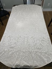 Ralph Lauren Home Tablecloth OBLONG Thoroughbred Paisley Portrait Cream