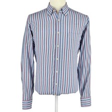Classic Stripe Casa Moda Dress Shirt Men s Large Woven Cotton Button Down