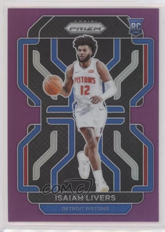 2021-22 Panini Prizm Purple Prizm 8/99 Isaiah Livers #296 Rookie RC 0j5i