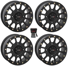 System 3 SB-5 Beadlock Black UTV Wheels 15" Textron Wildcat XX (4)