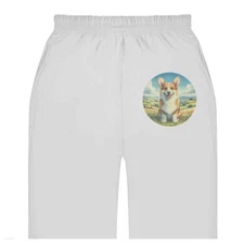 'Happy Welsh Corgi' Adult Sweatpants / Joggers (JO055966)