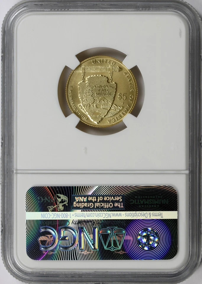 2016-W $5 National Park Service Gold Commemorative NGC MS70 - Image 2 of 4