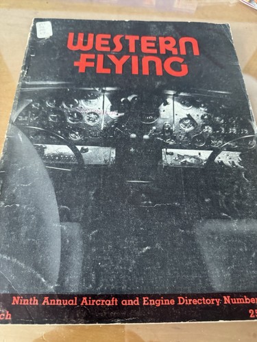 Western Flying Magazine March 1937 Cessna Fairchild 130 Pages Airplane Advert