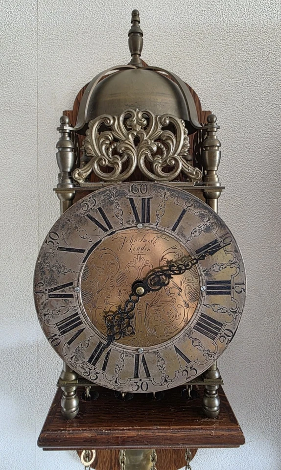 Фонарь настенные часы винтажный английский стиль латуни колокол удар маятник 8 день - Изображение 2 из 4