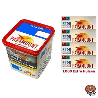 Paramount Volumentabak Titan Box 300g, 1000 Extra Hülsen