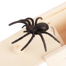 Holz Streich Spinne Schreckkiste versteckt im Koffer Trickspiel Witz Scarebox Ga
