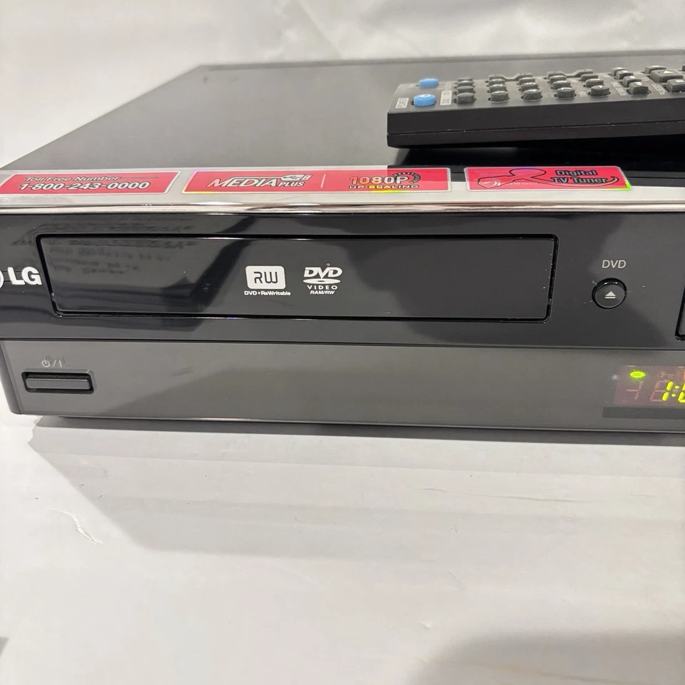 LG RC897T Super Multi DVD-Recorder VCR Combo w/ Remote-Cables-Manual Tested - Image 2 of 4