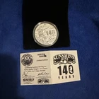 140 Year Anniversary Sunshine Mine RARE 1 Troy Oz .999 Fine Silver Round COA Bag