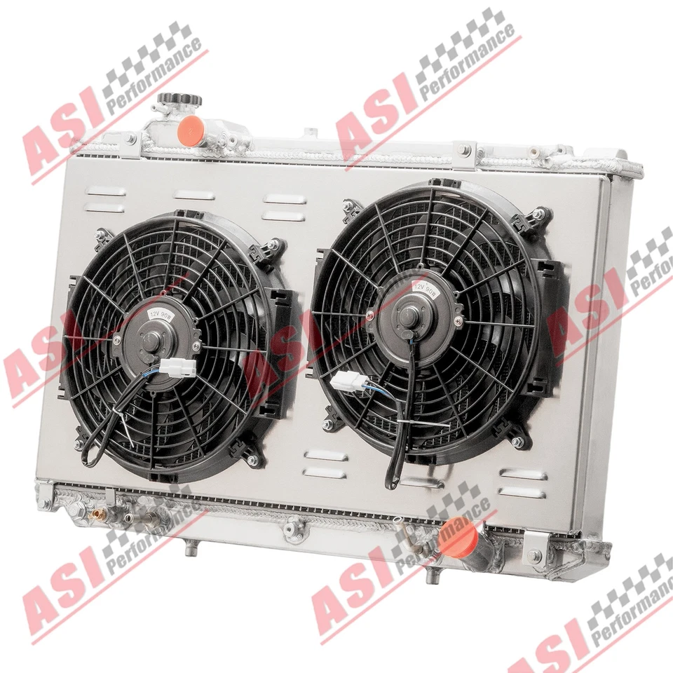 3 Row Radiator Shroud Fan For 98-05,02 Toyota Aristo JZS161 LEXUS GS300 GS400 AT Foto 4 de 4