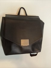 TUMI Black Leather Flap Backpack/convertible ...