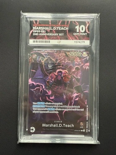Marshall.D.Teach OP09-081 2nd anniversary English One Piece TCG Perfect ACE 10