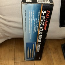 Cal-Hawk 3 Piece Solid Brass Punch Set 3/4" X 8" 3/4" X 12" 11/32" X 10" Used