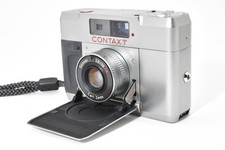 Fully Functional EXCEPT Flash Top MINT Contax T Silver Film Camera from JAPAN