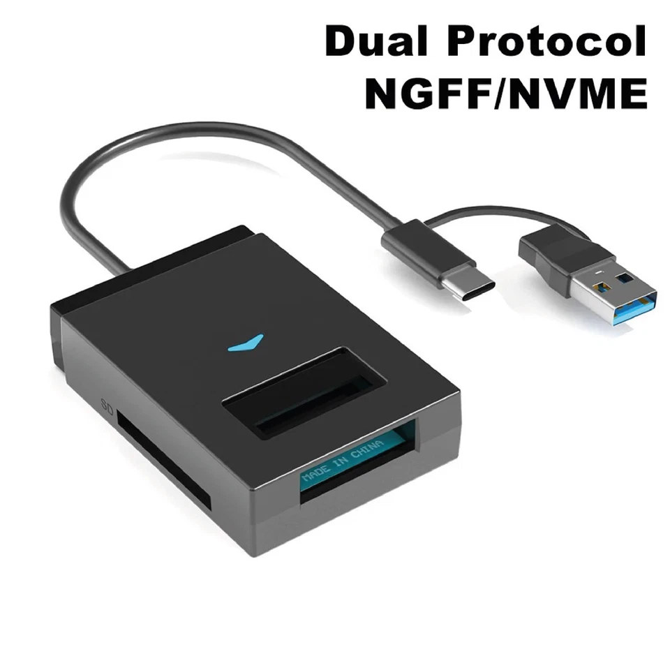 Boîtier Externe SSD M.2 NVMe/NGFF – USB-C 10Gbps + Lecteur SD/TF MAC/PC/Phone - Image 2 of 4