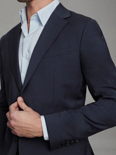 REISS HOPE Wool Blend Notch Lapel 2 Button Travel Blazer  NWT 44R $510 image 2
