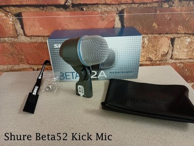 Shure BETA-52A Supercardioid Dynamic Kick Drum Microphone w/ Storage Bag Beta52