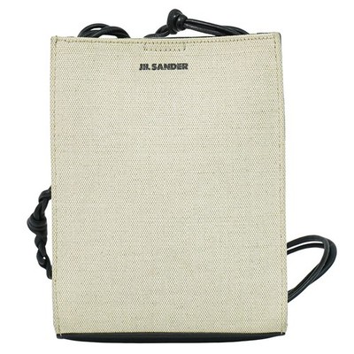 JIL SANDER Tangle Small Canvas Shoulder Crossbody Bag Beige