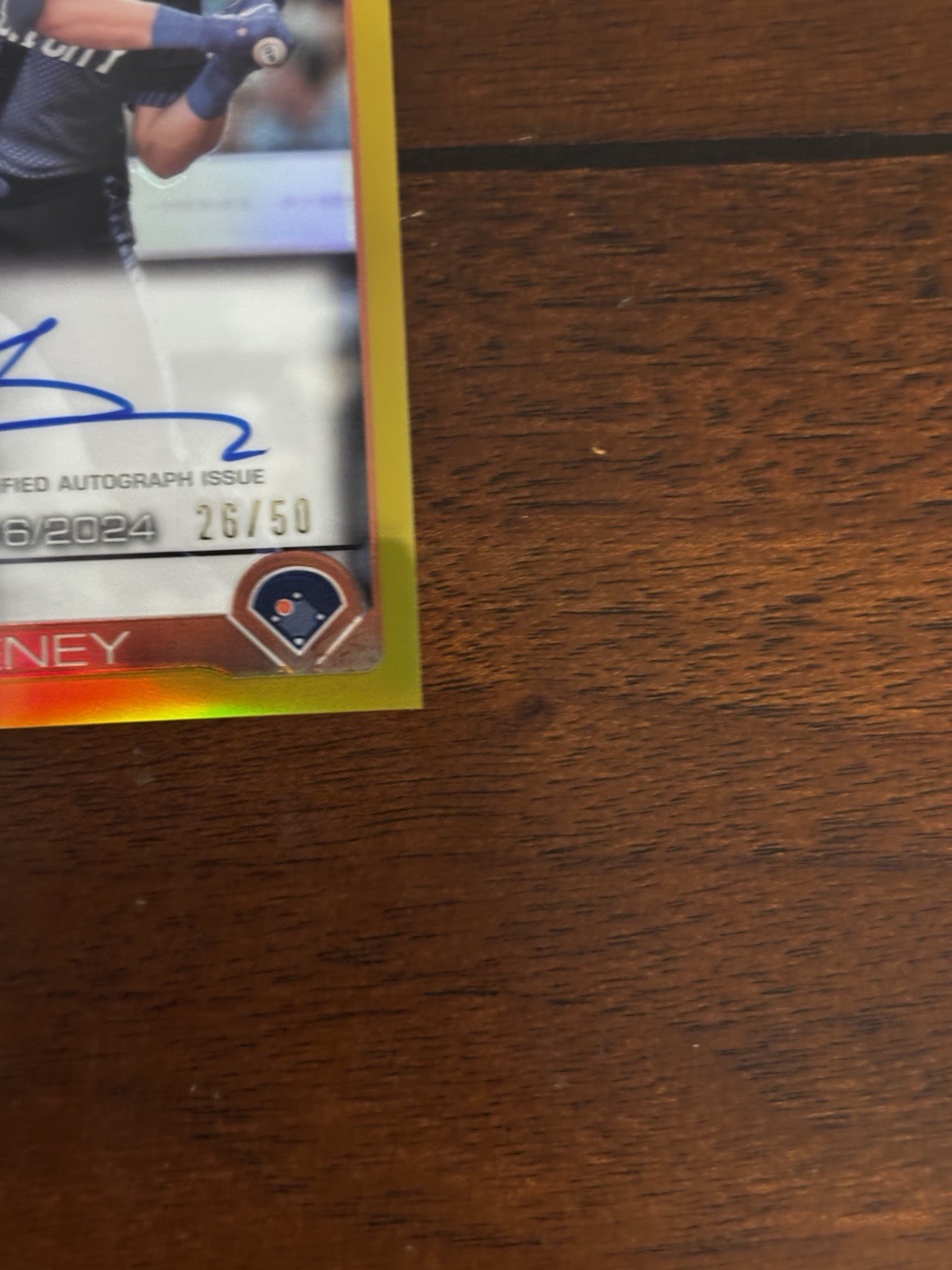 2025 Trey Sweeney Topps Chrome True Gold Auto /50 Rookie Card Tigers RC view 5