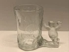 1997 Vintage Coca Cola Polar Bear Mug w/ Frosted Clear Glass Handle Coke