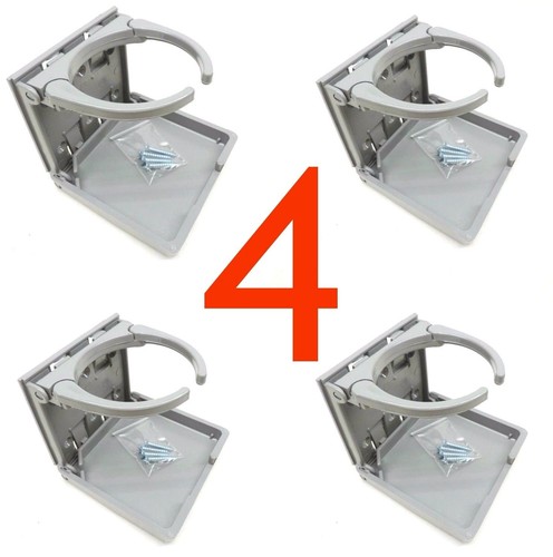 4 X GRAY AUTO CAR SUV TRUCK VAN BOAT UTV FOLDING ADJUSTABLE CUP DRINK HOLDER 4 - 第 1/1 張圖片
