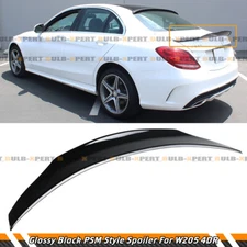 FOR 15-2021 MERCEDES BENZ W205 C63 AMG PSM STYLE GLOSS BLACK TRUNK SPOILER WING