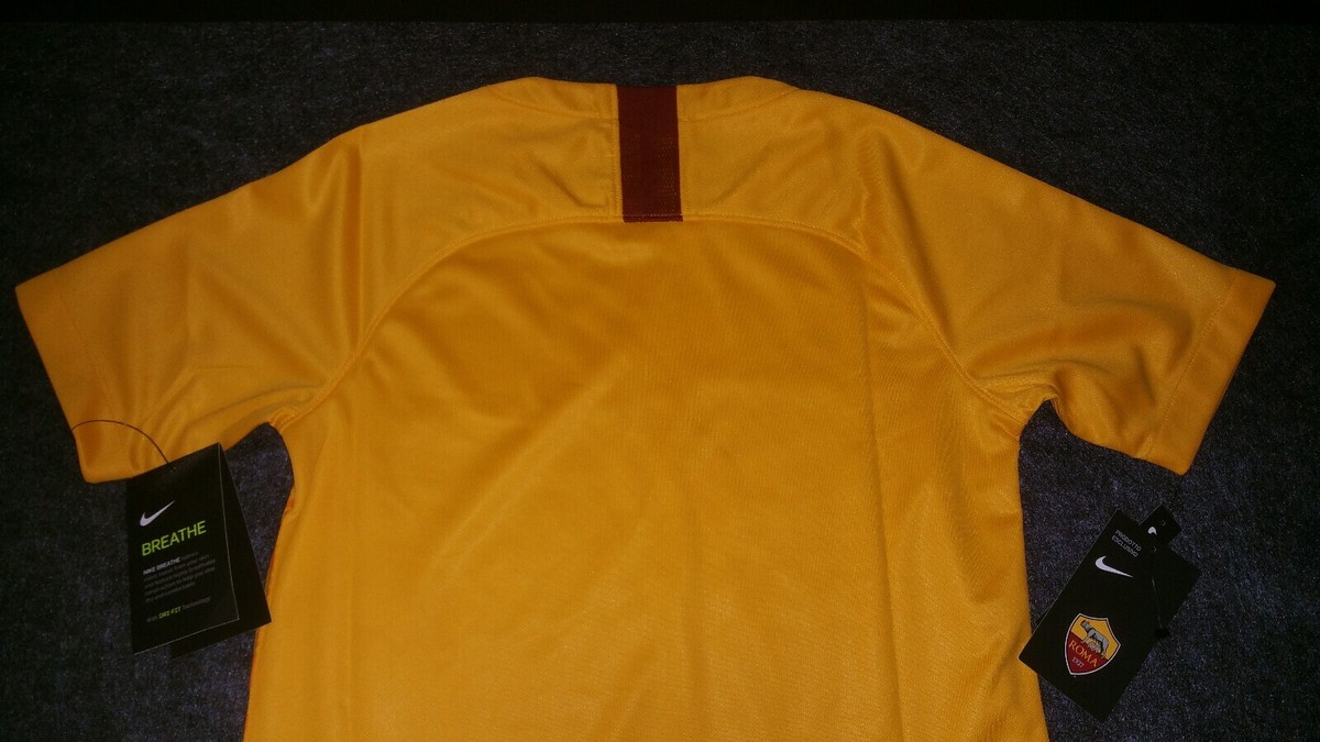 Nike Youth AS Roma Stadium Third Jersey 18/19, Orange/Yellow, Size
