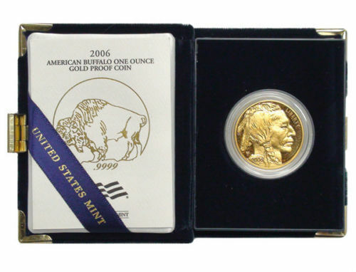 SUPERB 2006-W 1 oz Proof Gold Buffalo Coin in Original Box and Certificate