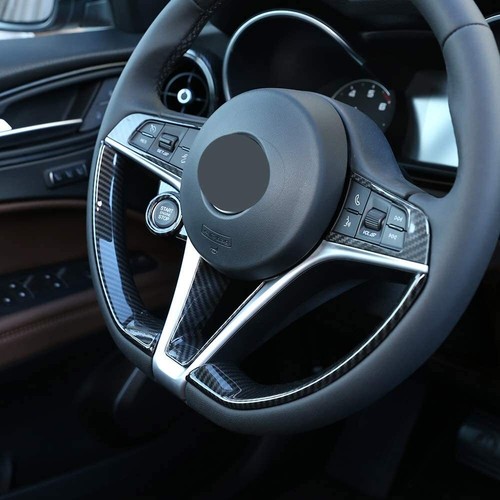 ABS Kohlefaser Lenkraddekoration für Alfa Romeo Giulia Stelvio 17-20 - Bild 4 von 6