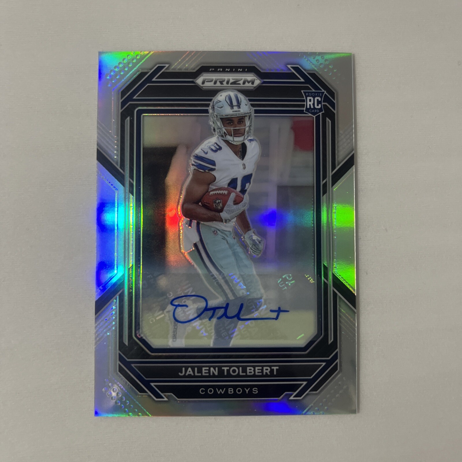 2022 Prizm Jalen Tolbert Silver Prizm Rookie Auto Autograph RC #333 Cowboys