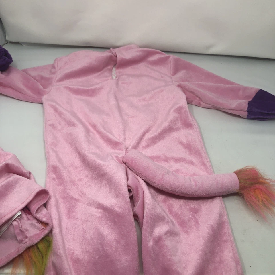 Disfraz Unicornio 12-18M Bebé Con Capucha Halloween Rosa Rubíes Vestir Fantasía Foto 4 de 4