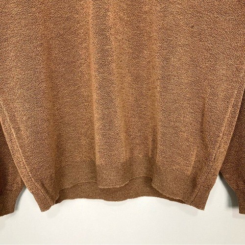 Ferrante Wool Blend Crew-Neck Sweater Men’s Size XL Italian Knit Textured Brown - Picture 3 of 7