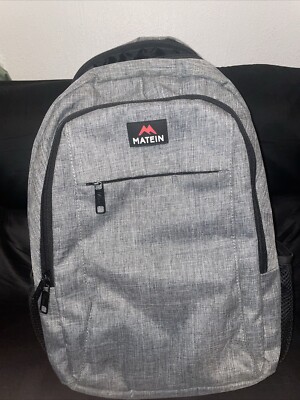 Matein Travel Laptop Backpack Gray Anti-Theft USB Charging Laptop Bag