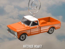 Vintage Style 1971 Chevy C-10 Pickup Truck Christmas Ornament 1/64 Adorno C10
