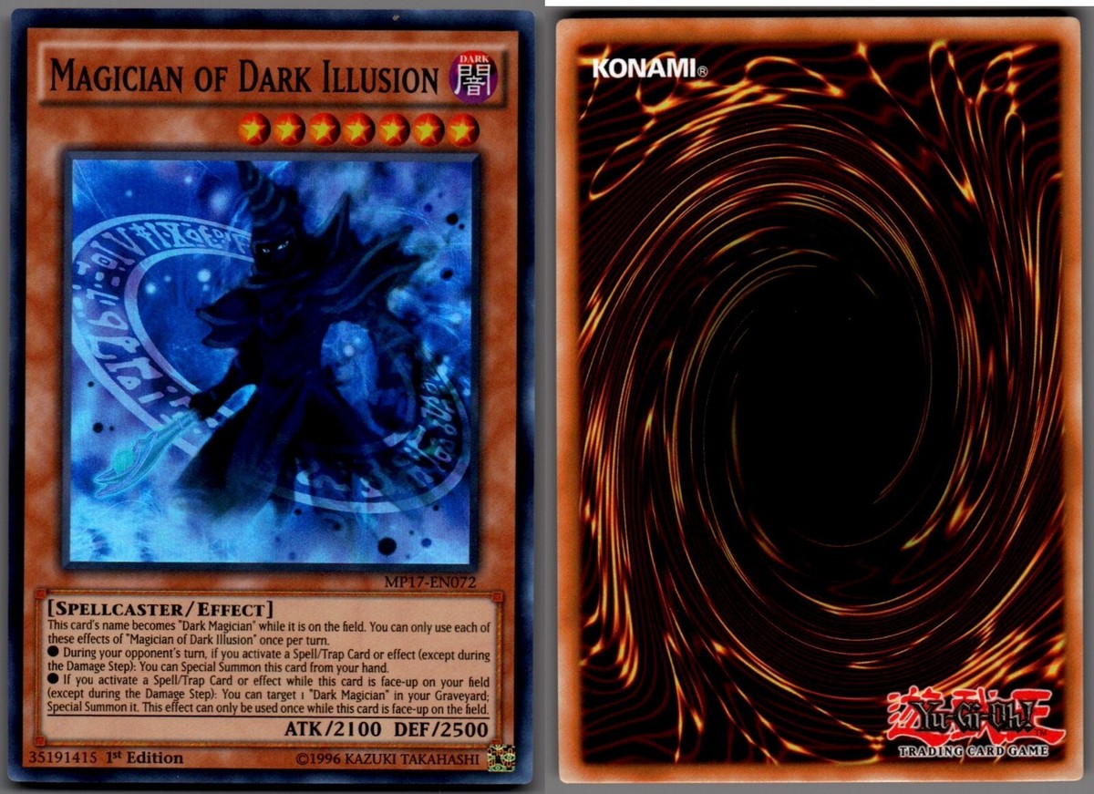 dark illusion yugioh card if you activate a Spell/Trap Card or effect (except during the Damage Step) YU-GI-OH! - Black Illusion (YGLD-ENC00)