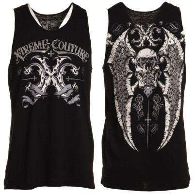 Xtreme Couture Affliction Men's Tank T-Shirt TYPHOON Black Wings Biker S-5XL