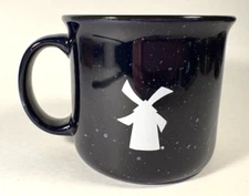 Dutch Bros Coffee Mug Blue Speckled Ceramic Cup 'Because of You Since 92' 14oz