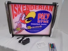 Iskenderian Poly Dyne cams LED Display lighted sign lightbox Wall hanging Light