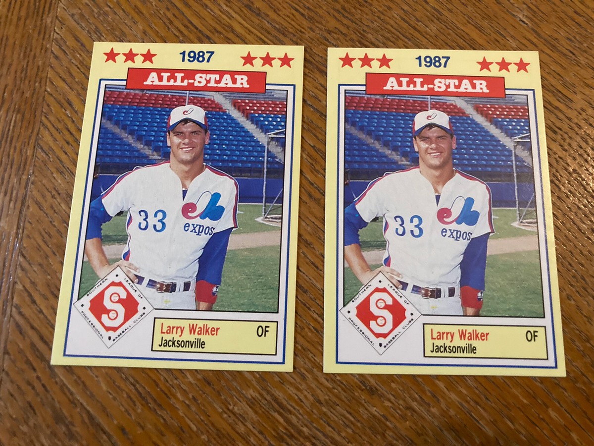Larry Walker 1987 Southern League All-Star Jacksonville Expos Cards  (1241)