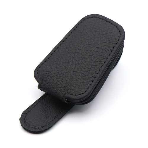 Car Leather Sunglasses Clip Sun Visor Mount Fastener Ticket Glasses Holder - Picture 19 of 22