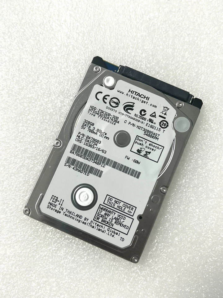 NEW Hitachi 320GB HTS543232A7A384 5400RPM SATA 2.5" Laptop HDD Hard Disk Drive - Image 3 of 4