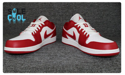 Nike Air Jordan 1 AJ1 Low Gym Red White Men's Shoes 553558-611 | eBay