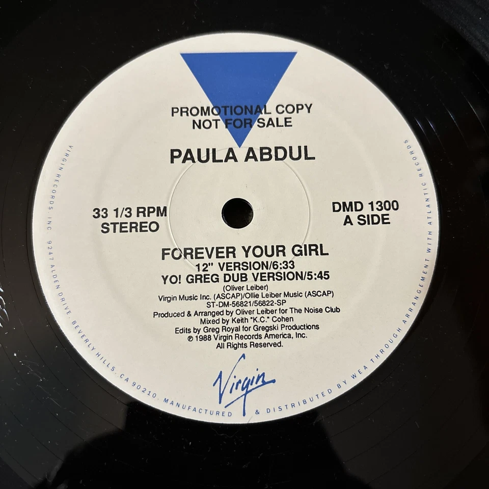 Paula Abdul Forever Your Girl/Straight Up/Next to You DJ COPY 33RPM Mixes 5 Trx Foto 4 de 4