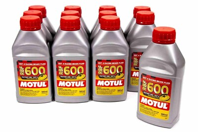 Motul RBF 600 FL - 1L AM - Fully Synthetic DOT 4 Racing Brake Fluid 12 x 0.5L