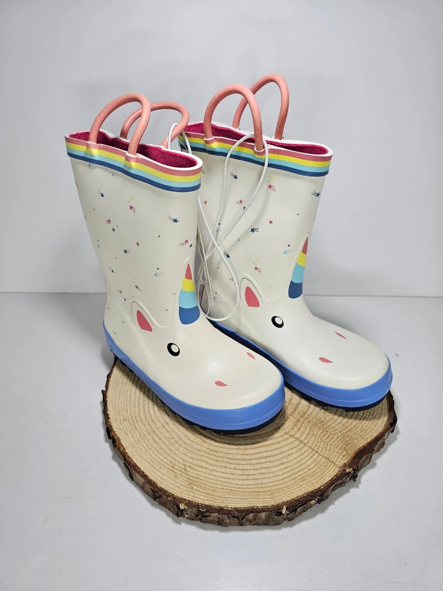 NWT Cat Jack Toddler Girl s Unicorn Waterproof Rain Boots PICK SIZE 9 10