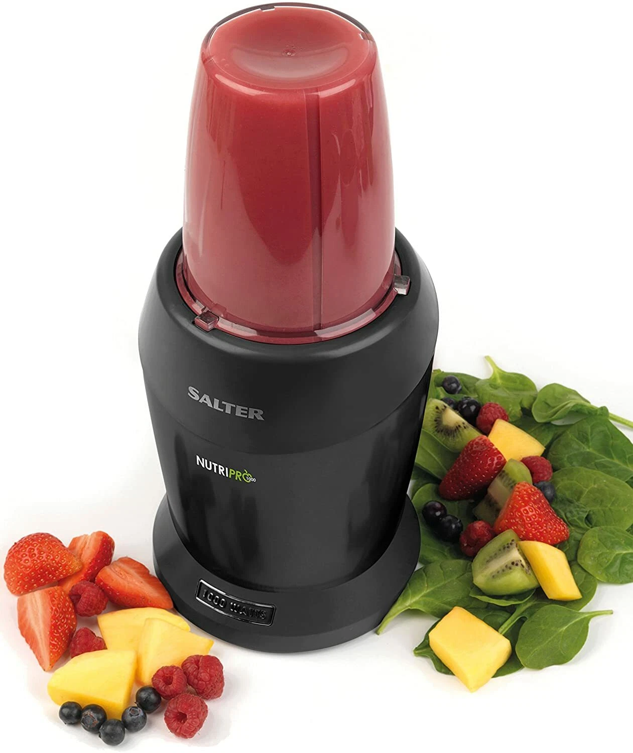 Salter Nutri Pro 1200W Multi Purpose Nutrient Extractor Blender Juicer 1L BLACK-