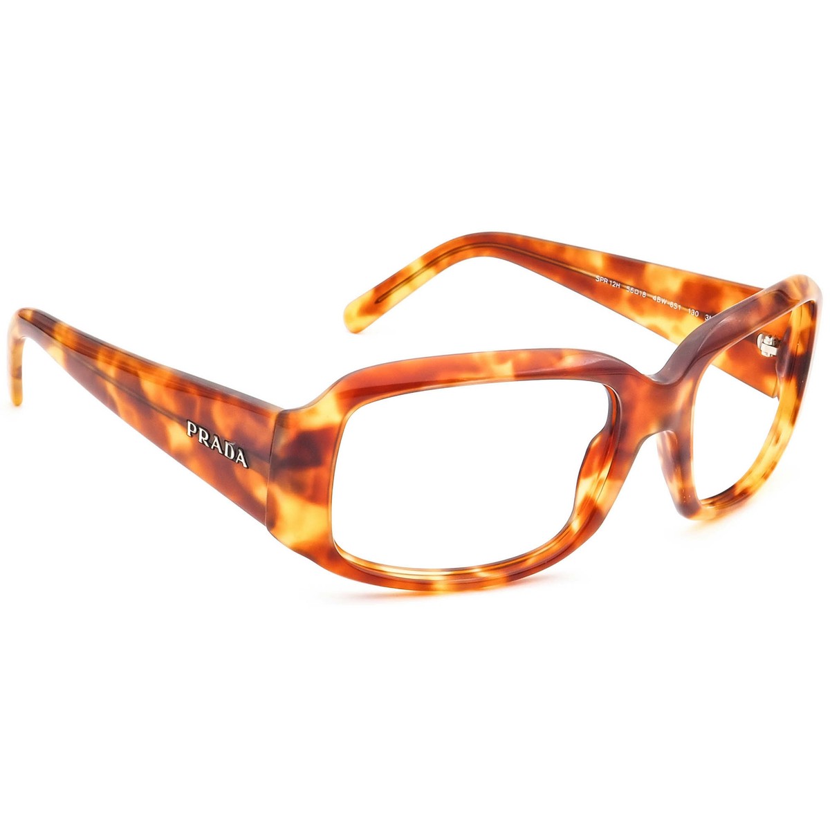 Prada Sunglasses Frame Only SPR 12H 4BW-6S1 Tortoise Rectangular
