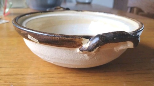 Argilla di terracotta giapponese 6 1/2" pentola calda cottura zuppa di riso vintage Donabe - Foto 4 di 14