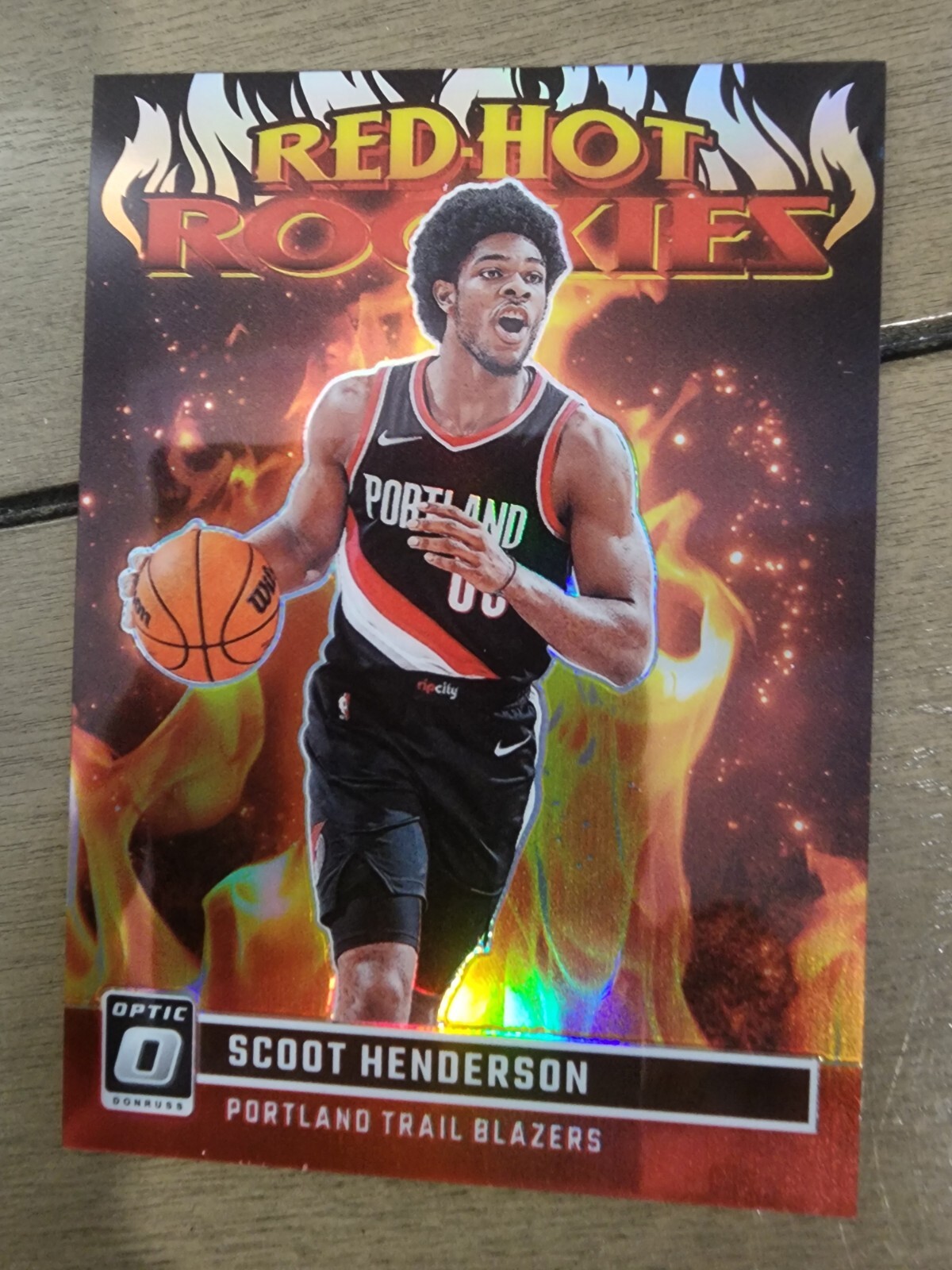 Scoot Henderson 2023-24 Optic Red Hot Rookies RC Red Prizm /99